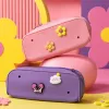 Purple and pink cartoon pen case student stationery storage bag, unisplish, simple and cute Specification image